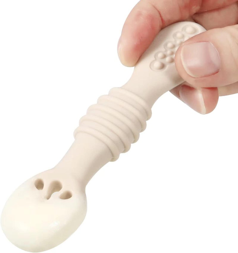 PandaEar 7 عبوات ملعقة تغذية سيليكون للأطفال | مستلزمات الفطام الذاتي للأطفال | ملعقة تغذية للأطفال الرضع المرحلة الأولى - Image 4